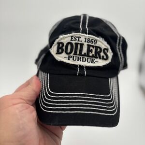 Purdue Boilers Trucker Hat Captivating Headgear Mens OSFM Black Distressed NCAA